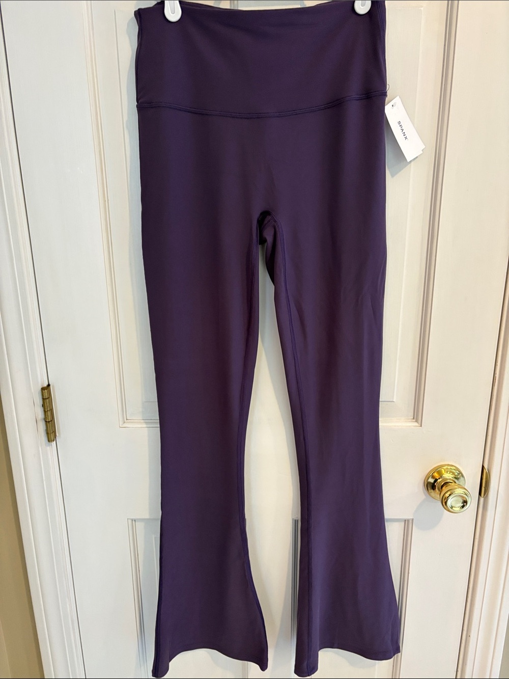 Spanx size large be mirco flare pants in purple bnwt